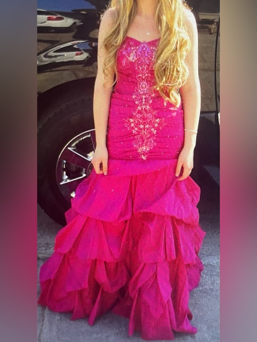 Pink Sparkly Prom Dress